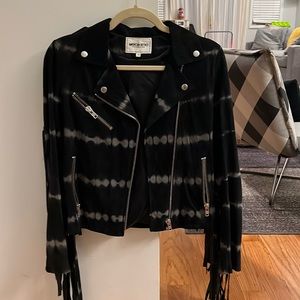 American Retro suede fringe tie dye jacket!!! So so cool!!!